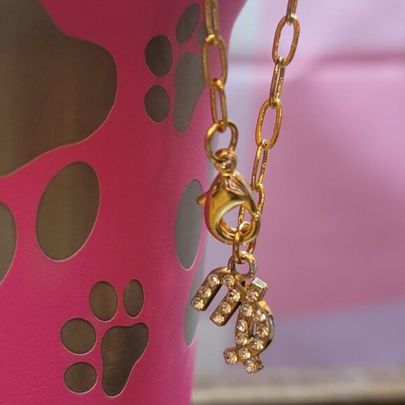 Virgo Zodiac Sign Gold Tumbler Charm - Picture 2 of 3